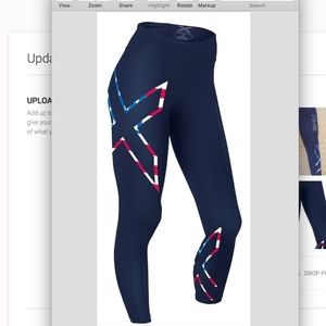 2XU Mid-Rise Compression Tight Legging Navy USA